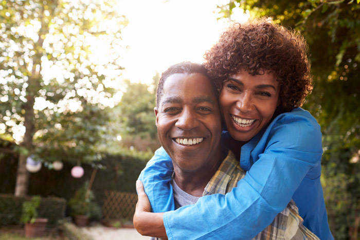 older couple smiling