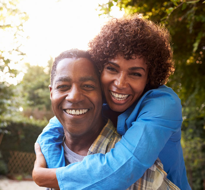 older couple smiling