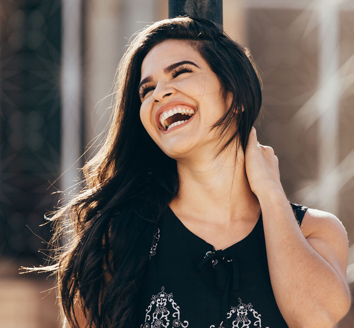young woman laughing